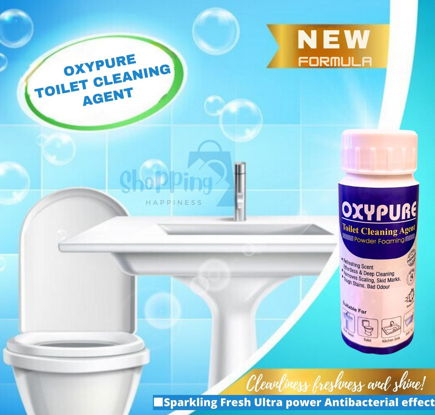 OxyPure: Deep Clean from Bowl to Drain! 100 gm (Pack of 2)